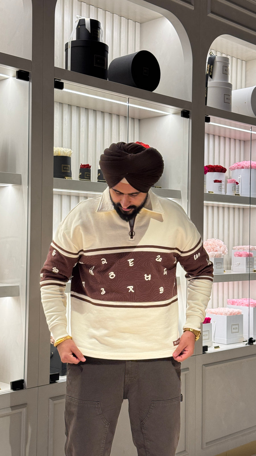 Gurmukhi Oversized Polo